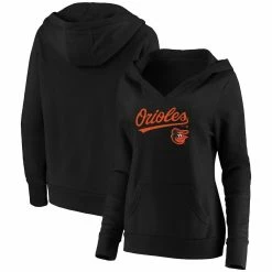 Cheapest β¨ Women's Fanatics Branded Black Baltimore Orioles Core Team Lockup V-Neck Pullover Hoodie π