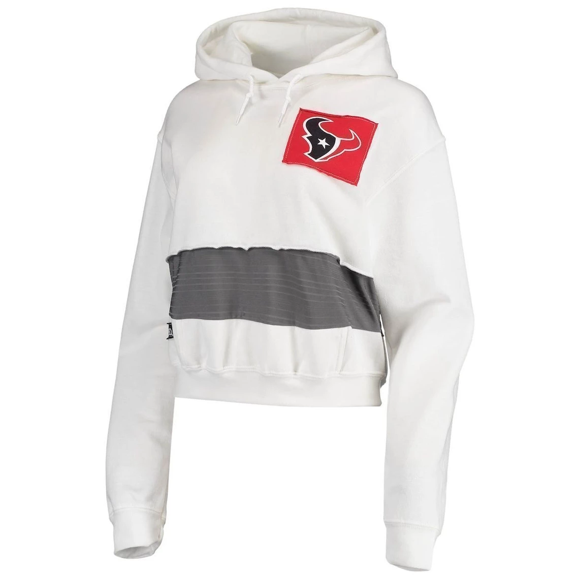 Best Sale β Women's Refried Apparel White Houston Texans Sustainable Crop Dolman Pullover Hoodie β¨ - Image 3