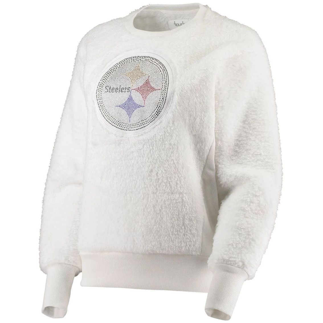 Wholesale π Women's Touch White Pittsburgh Steelers Milestone Tracker Pullover Sweatshirt π€© - Image 3