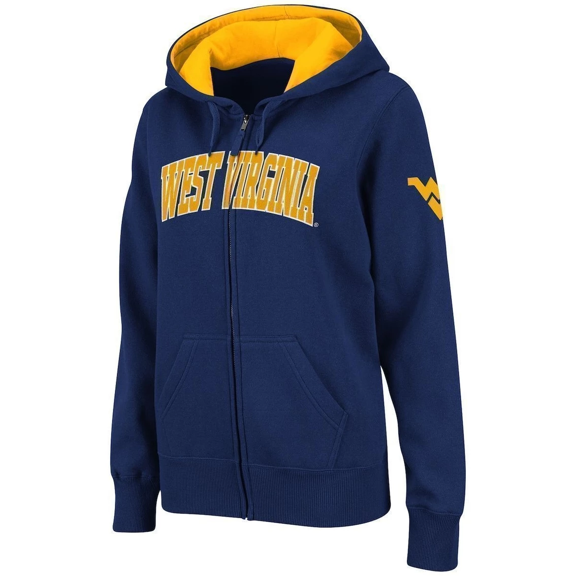 Deals π Colosseum π© Women's Stadium Athletic Navy West Virginia Mountaineers Arched Name Full-Zip Hoodie β¨ - Image 3