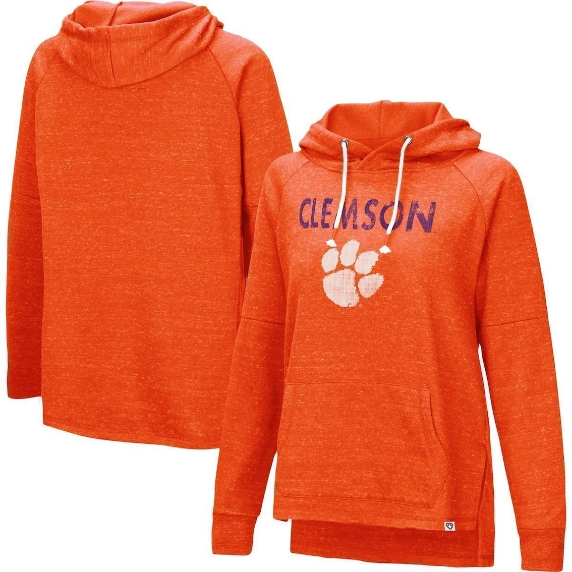 Buy π Women's Colosseum Orange Clemson Tigers Nollie Raglan Slub Pullover Hoodie βοΈ