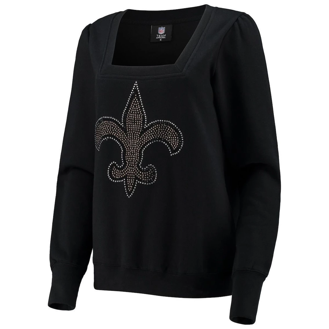 Best reviews of π Women's Cuce Black New Orleans Saints Winners Square Neck Pullover Sweatshirt 𧨠- Image 3