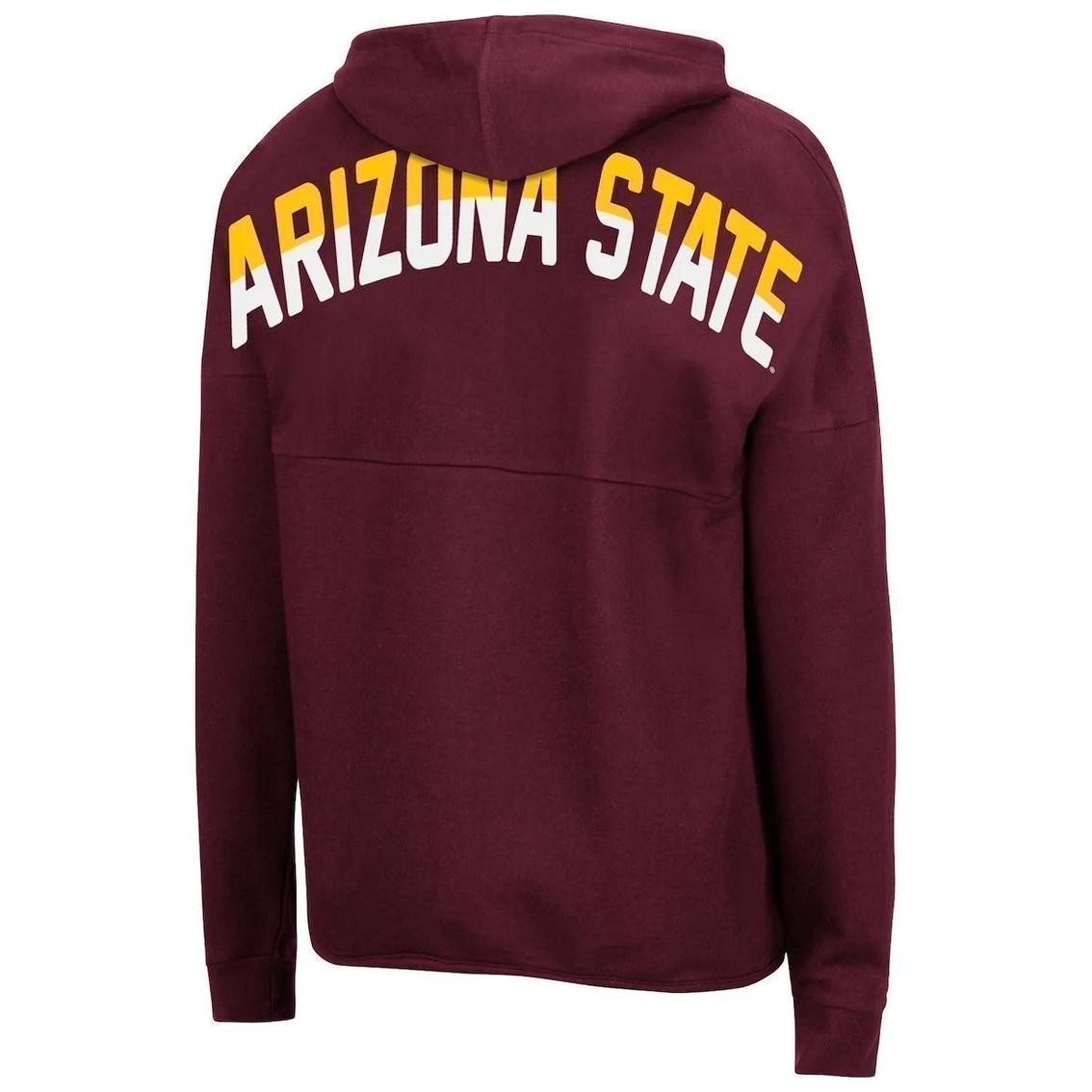 Best Sale π Women's Colosseum Maroon Arizona State Sun Devils 2-Hit Full-Zip Hoodie π - Image 4