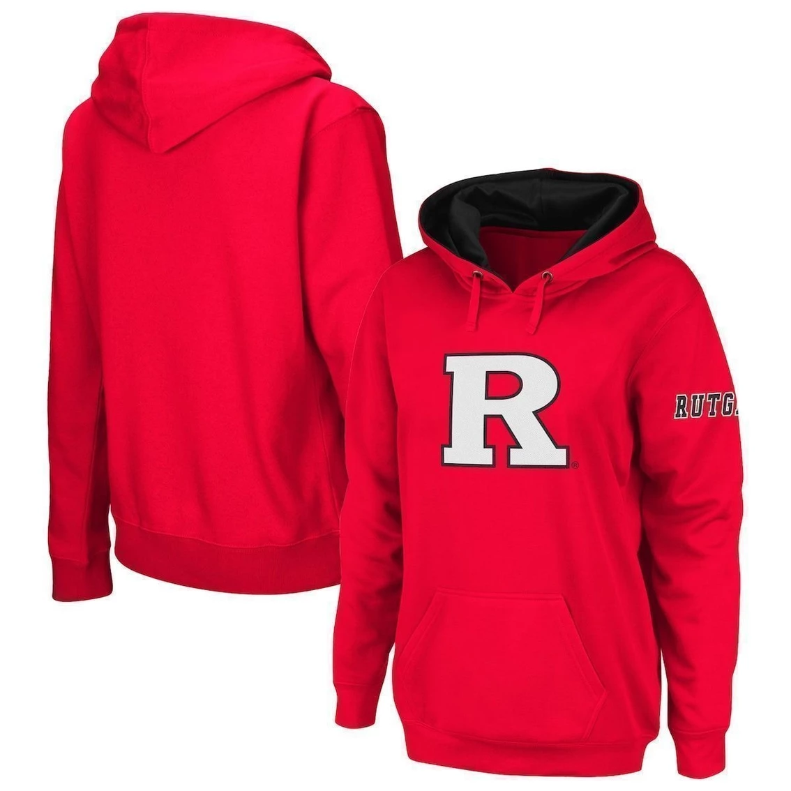 Budget β Stadium Athletic π© Women's Scarlet Rutgers Scarlet Knights Team Big Logo Pullover Hoodie β - Image 2