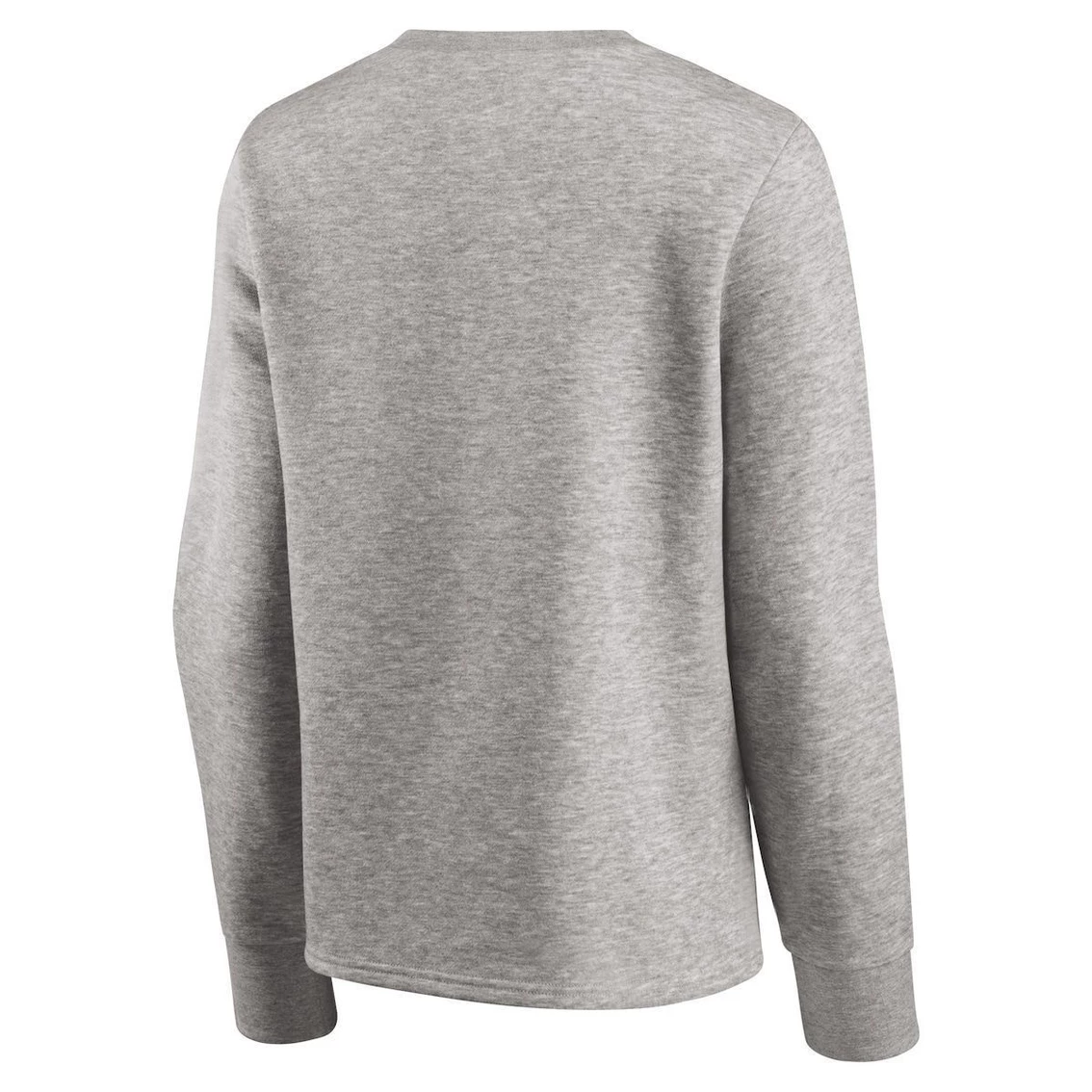 Hot Sale π Women's Fanatics Branded Heathered Gray Calgary Flames Fan Favorite Script Pullover Sweatshirt π€© - Image 4