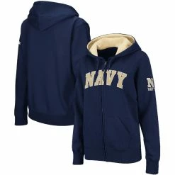 Coupon β€οΈ Colosseum π© Women's Navy Navy Midshipmen Arched Name Full-Zip Hoodie π