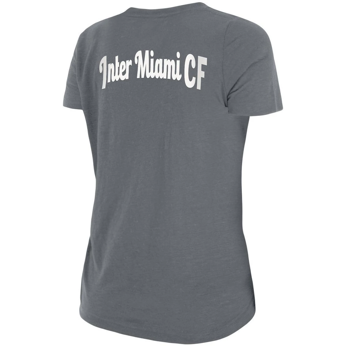 Best Pirce π₯° Women's 5th & Ocean By New Era Gray Inter Miami CF Front Twist T-Shirt π€© - Image 4
