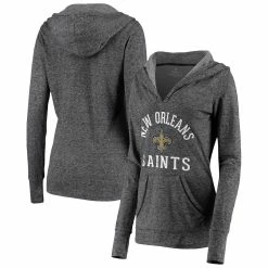 Best deal 😉 Women's Fanatics Branded Black New Orleans Saints Doubleface Slub Pullover Hoodie 🔔