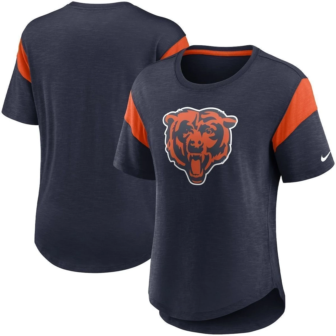 Buy π Women's Nike Heather Navy Chicago Bears Primary Logo Fashion Top β
