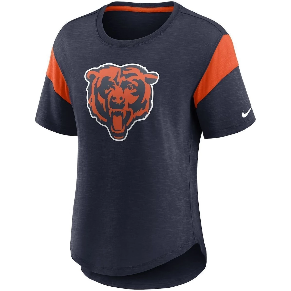 Buy π Women's Nike Heather Navy Chicago Bears Primary Logo Fashion Top β - Image 3