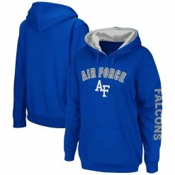 Budget 🧨 Women's Colosseum Royal Air Force Falcons Loud And Proud Pullover Hoodie ⌛