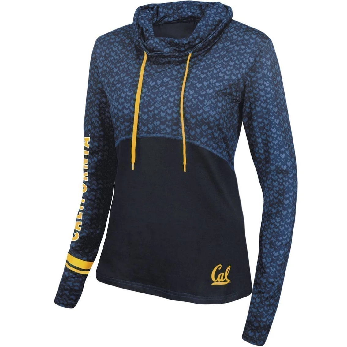 Cheap π Women's Colosseum Navy Cal Bears CO3 Scaled Cowl Neck Pullover Hoodie βοΈ - Image 3