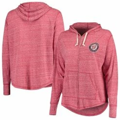 Buy 𧨠Women's Soft As A Grape Red Washington Nationals Plus Size Full-Zip Hoodie π