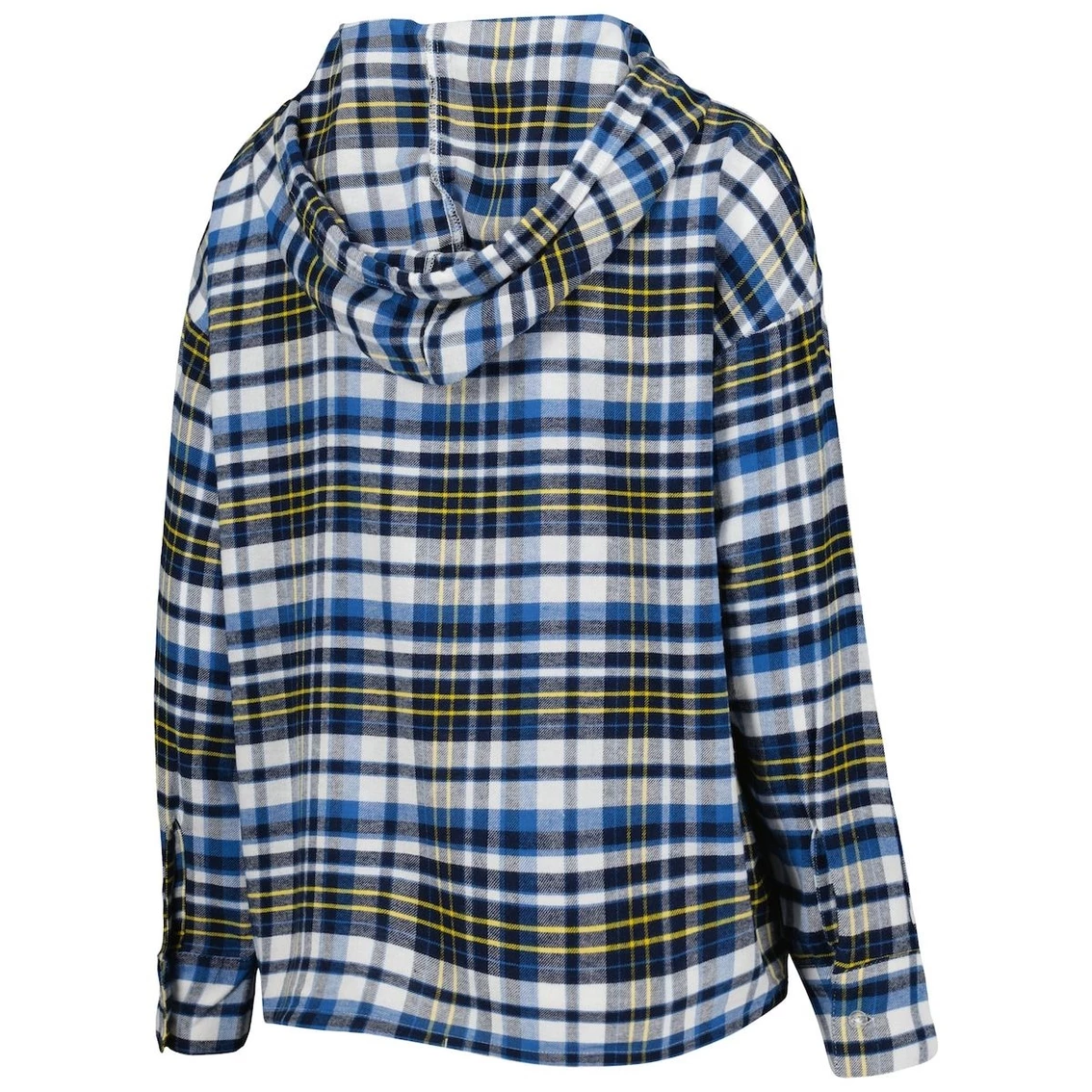 Best deal β¨ Women's Concepts Sport Navy West Virginia Mountaineers Mainstay Plaid Pullover Hoodie π - Image 4