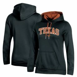 Cheapest 👍 Women's Champion Black Texas Longhorns Arch Logo 2.0 Pullover Hoodie ⭐