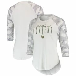 Deals π₯ Women's Concepts Sport White/Gray Portland Timbers Composite 3/4-Sleeve Raglan Top π