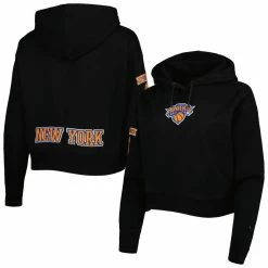 Best reviews of 🎁 Women's Pro Standard Black New York Knicks Classic Fleece Cropped Pullover Hoodie ✔️