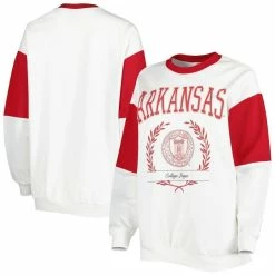 Best reviews of 🔔 Women's Gameday Couture White Arkansas Razorbacks It's A Vibe Dolman Pullover Sweatshirt ✔️
