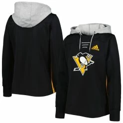 Buy π Women's Adidas Black Pittsburgh Penguins Skate Lace Primeblue Team Pullover Hoodie π§¨
