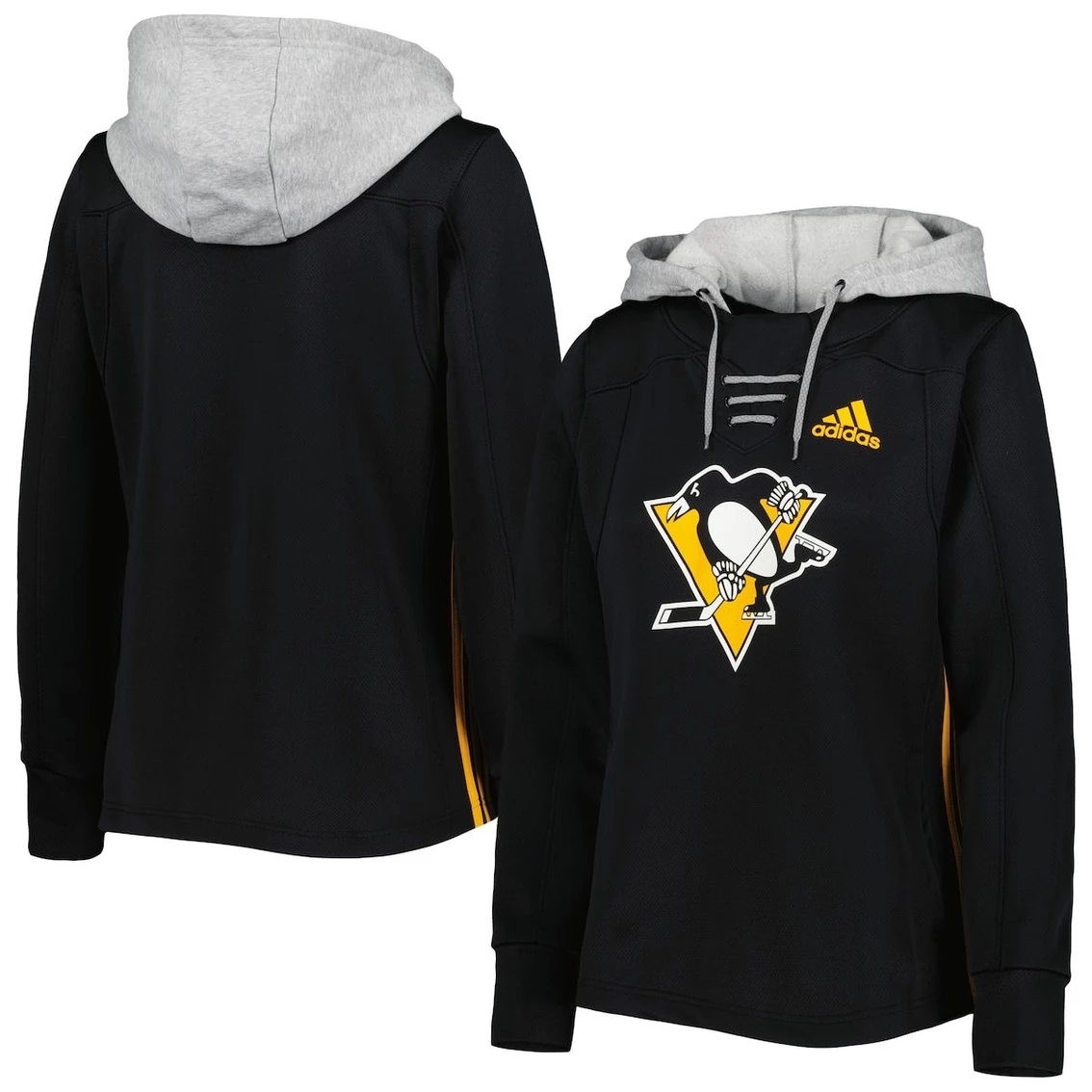 Buy π Women's Adidas Black Pittsburgh Penguins Skate Lace Primeblue Team Pullover Hoodie π§¨