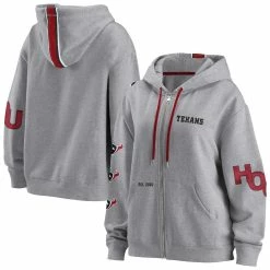 Cheapest 🛒 Women's WEAR By Erin Andrews Gray Houston Texans Full-Zip Hoodie 🎉