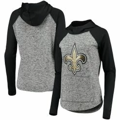 Outlet βοΈ Women's G-III 4Her By Carl Banks Heathered Gray/Black New Orleans Saints Championship Ring Pullover Hoodie π