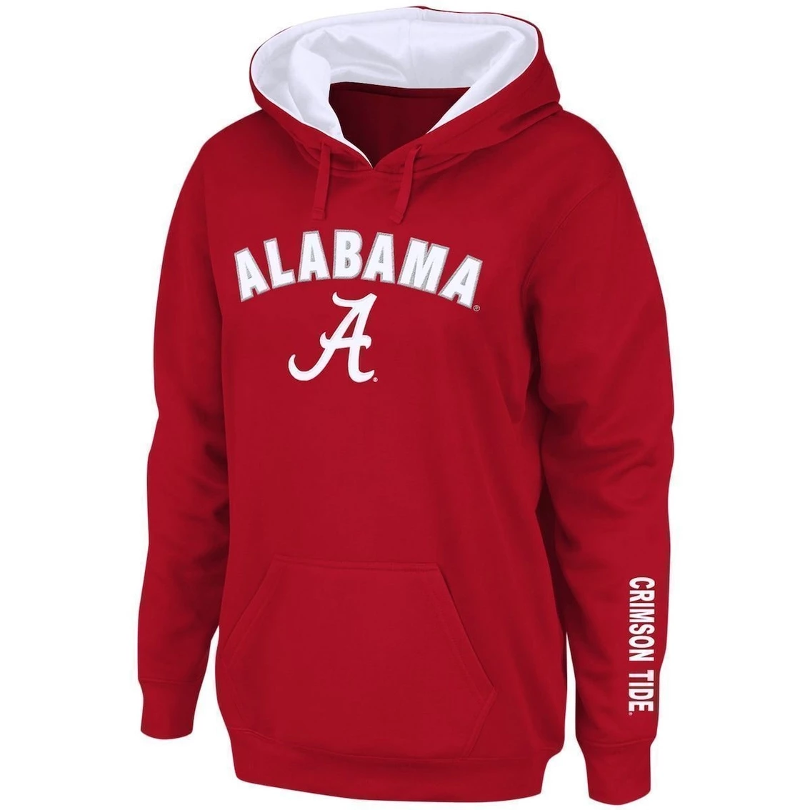 Hot Sale π Colosseum π© Women's Crimson Alabama Crimson Tide Arch & Logo 1 Pullover Hoodie π₯ - Image 3