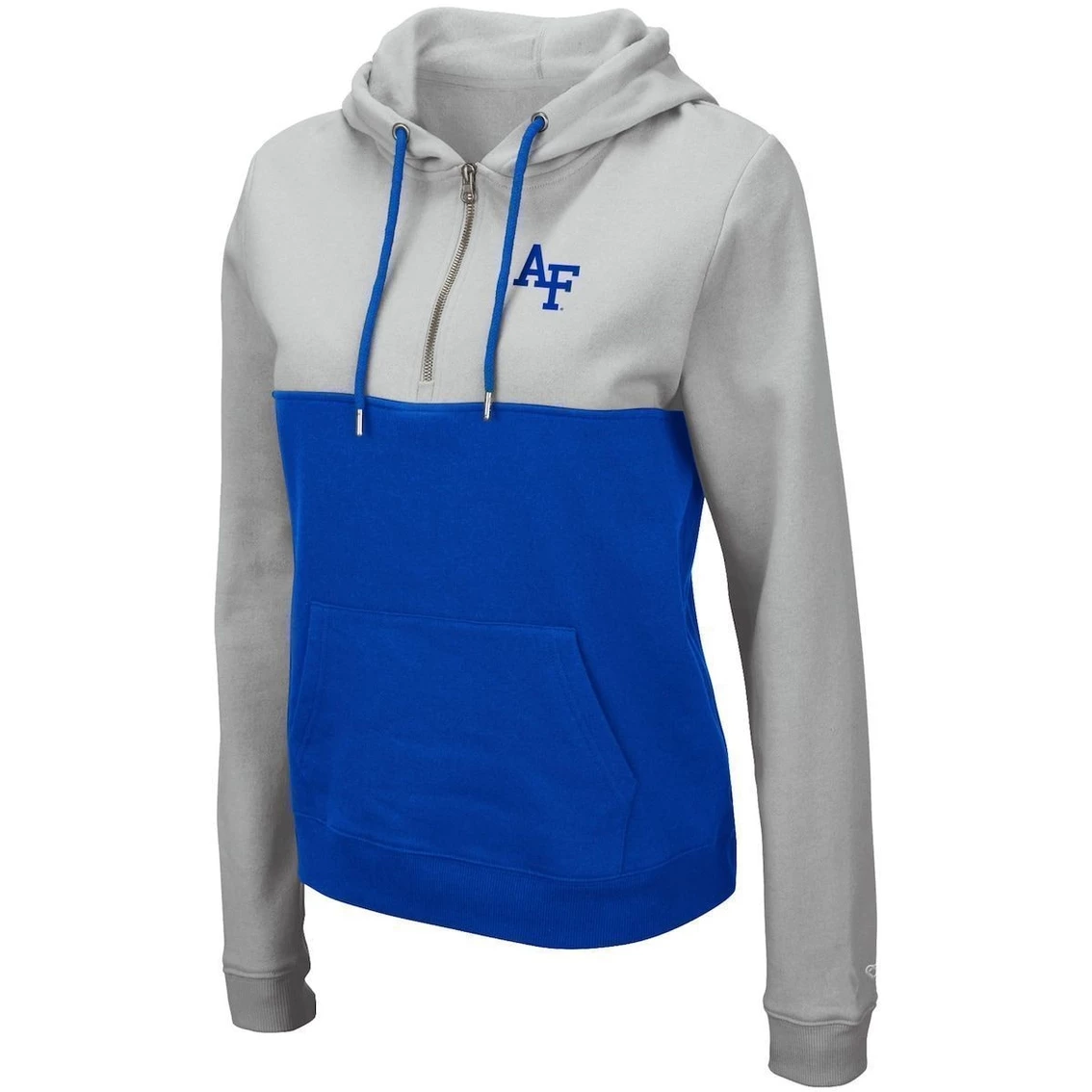 Deals π€© Women's Colosseum Gray/Royal Air Force Falcons Aidan Half-Zip Hoodie β¨ - Image 3