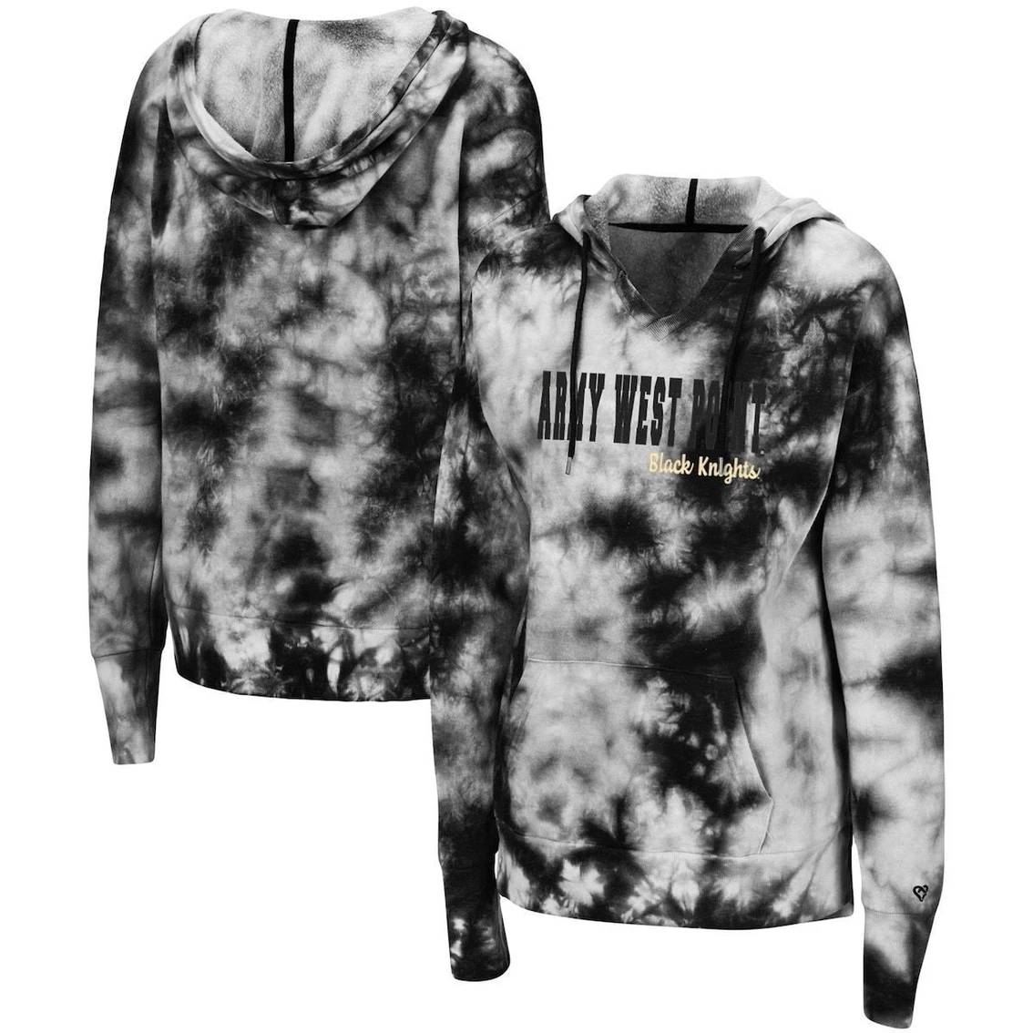 Deals π Women's Colosseum Black Army Black Knights Shavonee Tie-Dye Pullover Hoodie π₯° - Image 2