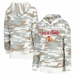 Best Sale 🌟 Women's Pressbox Camo Iowa State Cyclones San Pablo Pullover Hoodie 😉