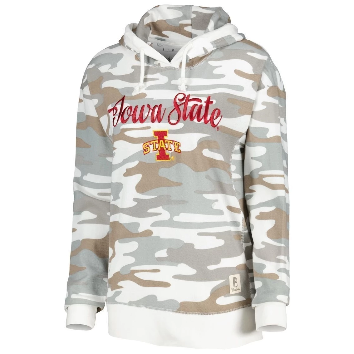 Best Sale π Women's Pressbox Camo Iowa State Cyclones San Pablo Pullover Hoodie π - Image 3