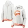 Best Pirce ❤️ Women's Pressbox Ash Clemson Tigers Santa Cruz Chenille Pullover Hoodie ❤️