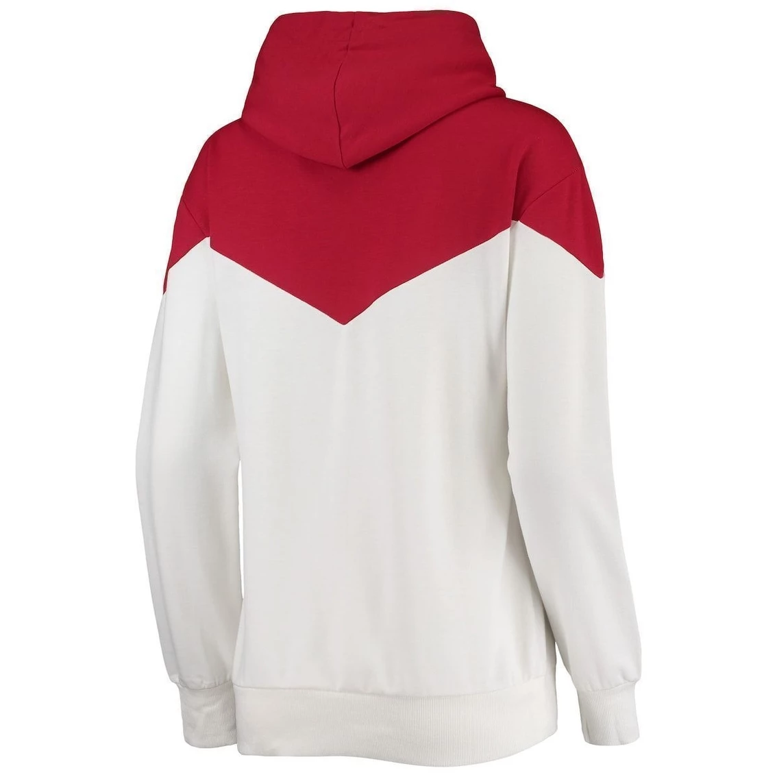 Best Pirce π Women's Gameday Couture White/Crimson Indiana Hoosiers Old School Arrow Blocked Cowl Neck Tri-Blend Pullover Hoodie π - Image 4