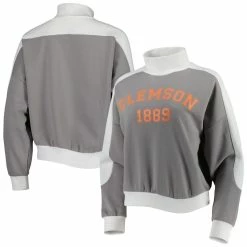 Brand new π Women's Gameday Couture Gray Clemson Tigers Make It A Mock Sporty Pullover Sweatshirt π₯°