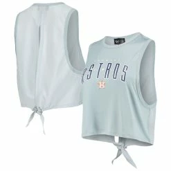 Top 10 ✨ Women's The Wild Collective Light Blue Houston Astros Open Back Twist-Tie Tank Top 😍