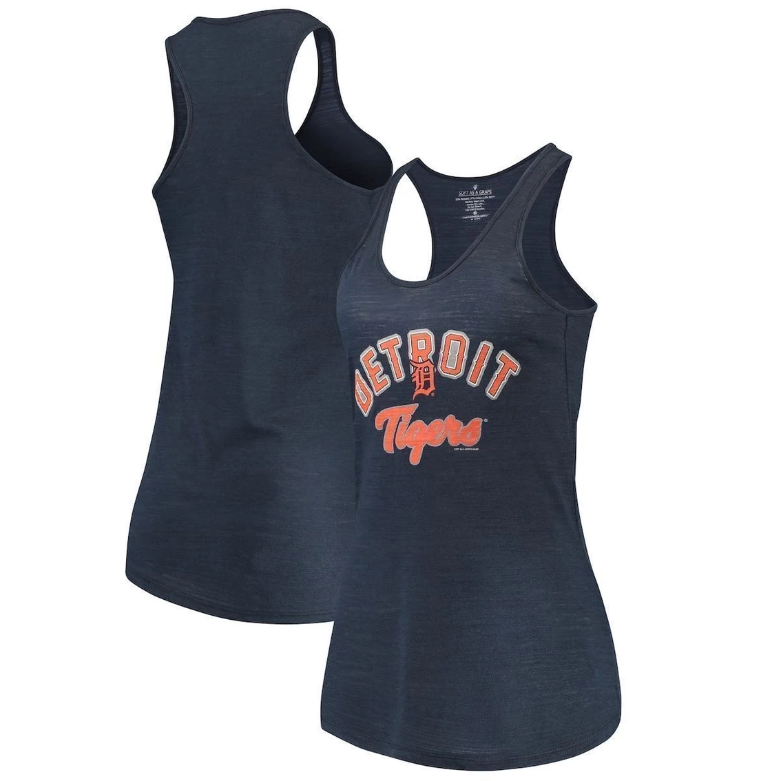 Best Pirce π Women's Soft As A Grape Navy Detroit Tigers Multicount Racerback Tank Top π - Image 2