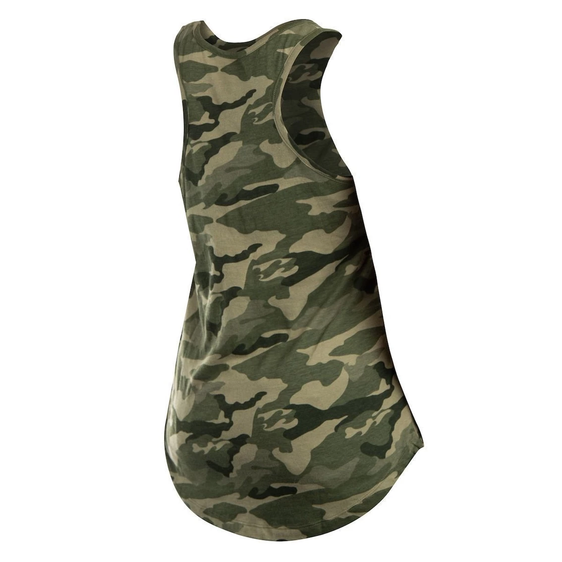 Flash Sale β Women's New Era Green/Black Chicago Cubs 2021 Armed Forces Day Brushed Camo Racer Back Tank Top 𧨠- Image 4