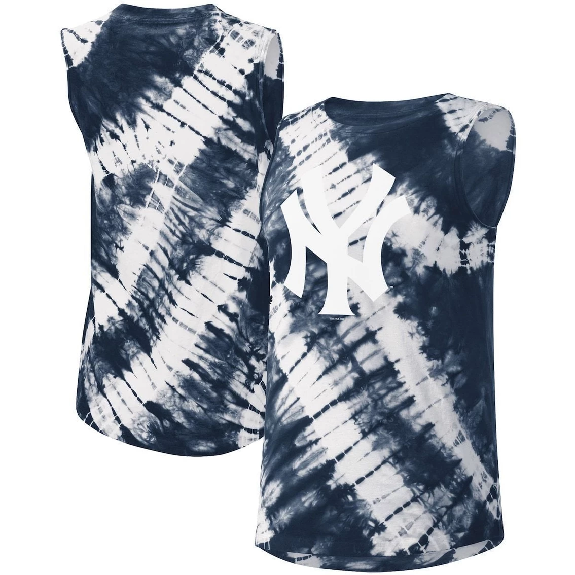 Buy β Women's Touch Navy New York Yankees Money Ball Tie-Dye Tank Top β¨ - Image 2