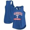 Wholesale 🎉 Women's Fanatics Branded Royal Texas Rangers Plus Size Scoop Neck Racerback Tank Top ⌛