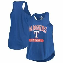 Wholesale π Women's Fanatics Branded Royal Texas Rangers Plus Size Scoop Neck Racerback Tank Top β
