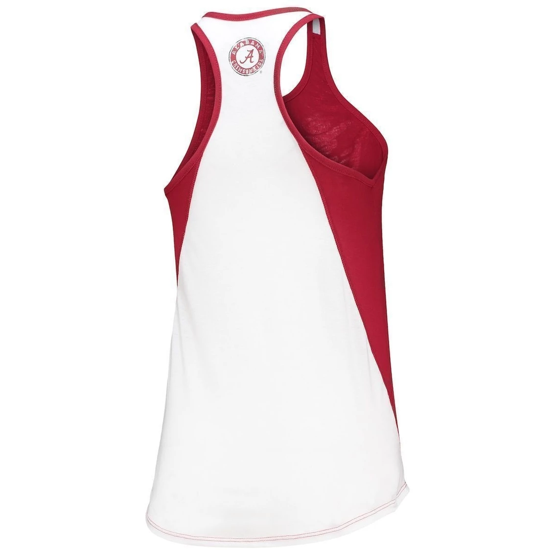 Outlet β¨ Women's Colosseum Crimson/White Alabama Crimson Tide George Glass 2-Hit Scoop Neck Racerback Tank Top β - Image 4