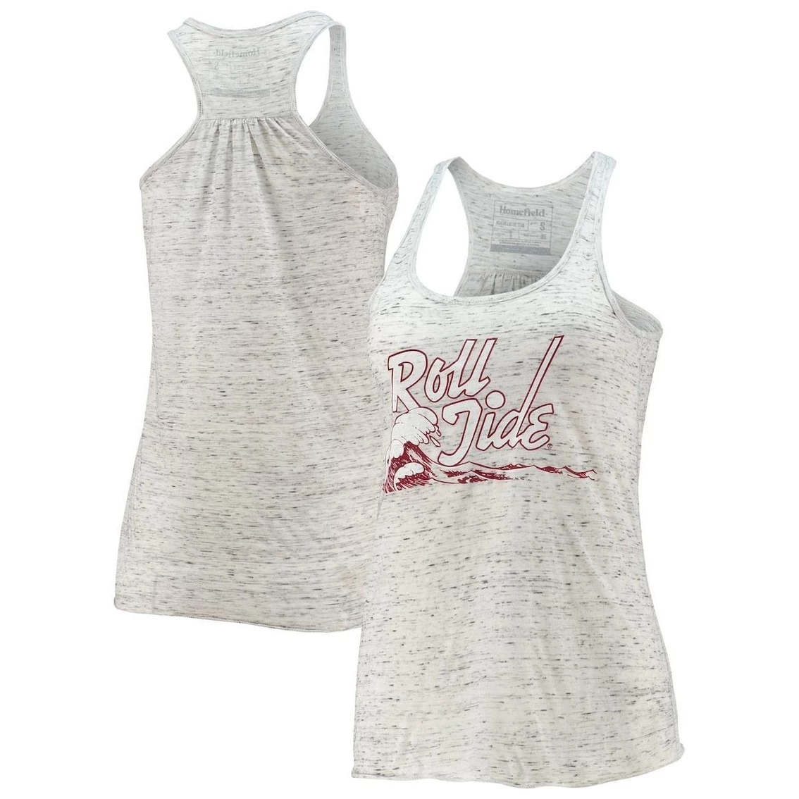 Top 10 β Women's Homefield Ash Alabama Crimson Tide Vintage Racerback Tank Top π