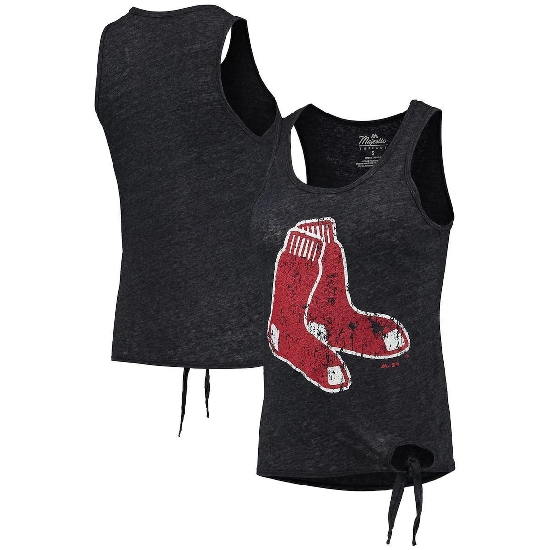 Cheapest π Women's Majestic Threads Navy Boston Red Sox Scoop Neck Racerback Side Tie Tri-Blend Tank Top β