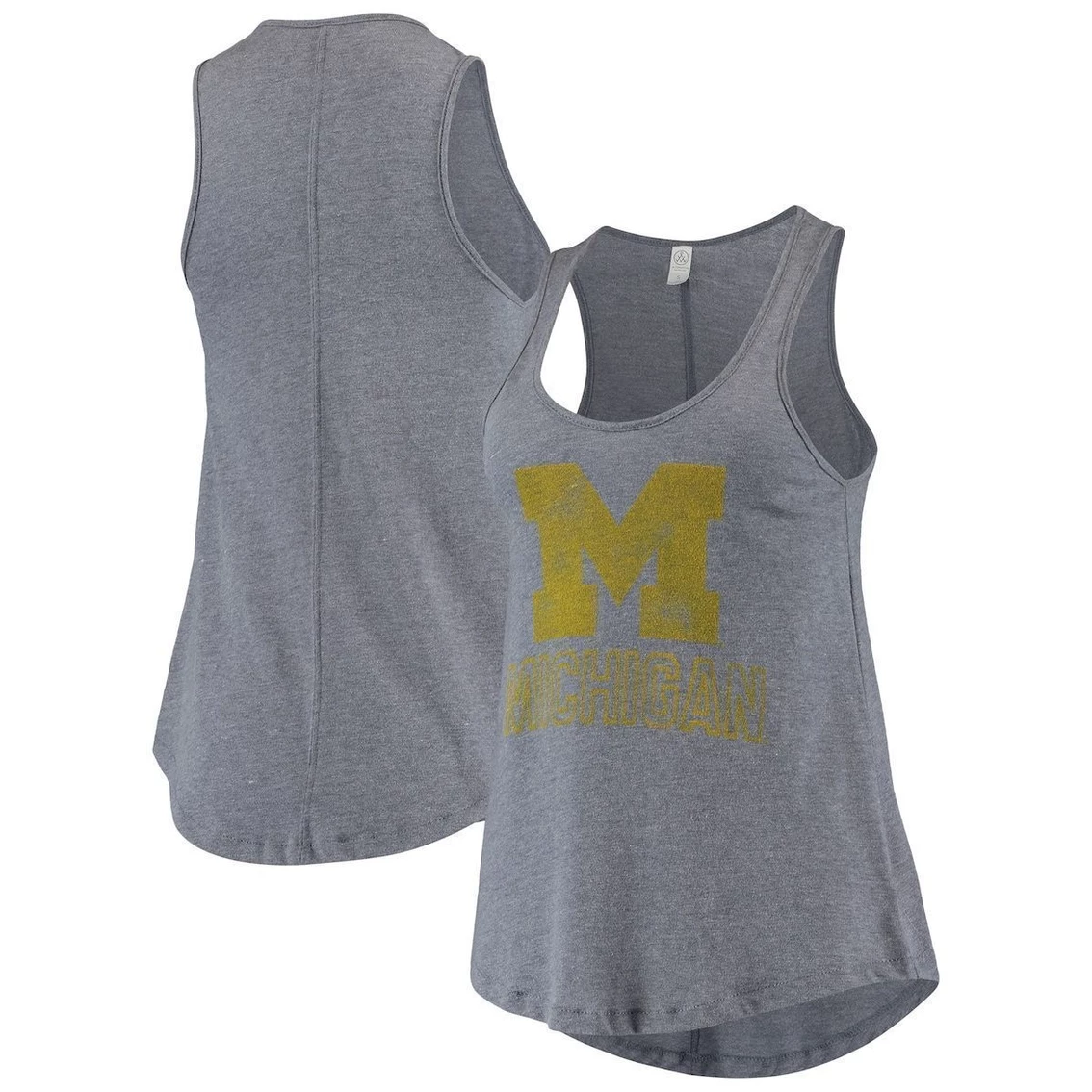 New π Women's Alternative Apparel Navy Michigan Wolverines Backstage Scoop Neck Slub Tank Top β - Image 2