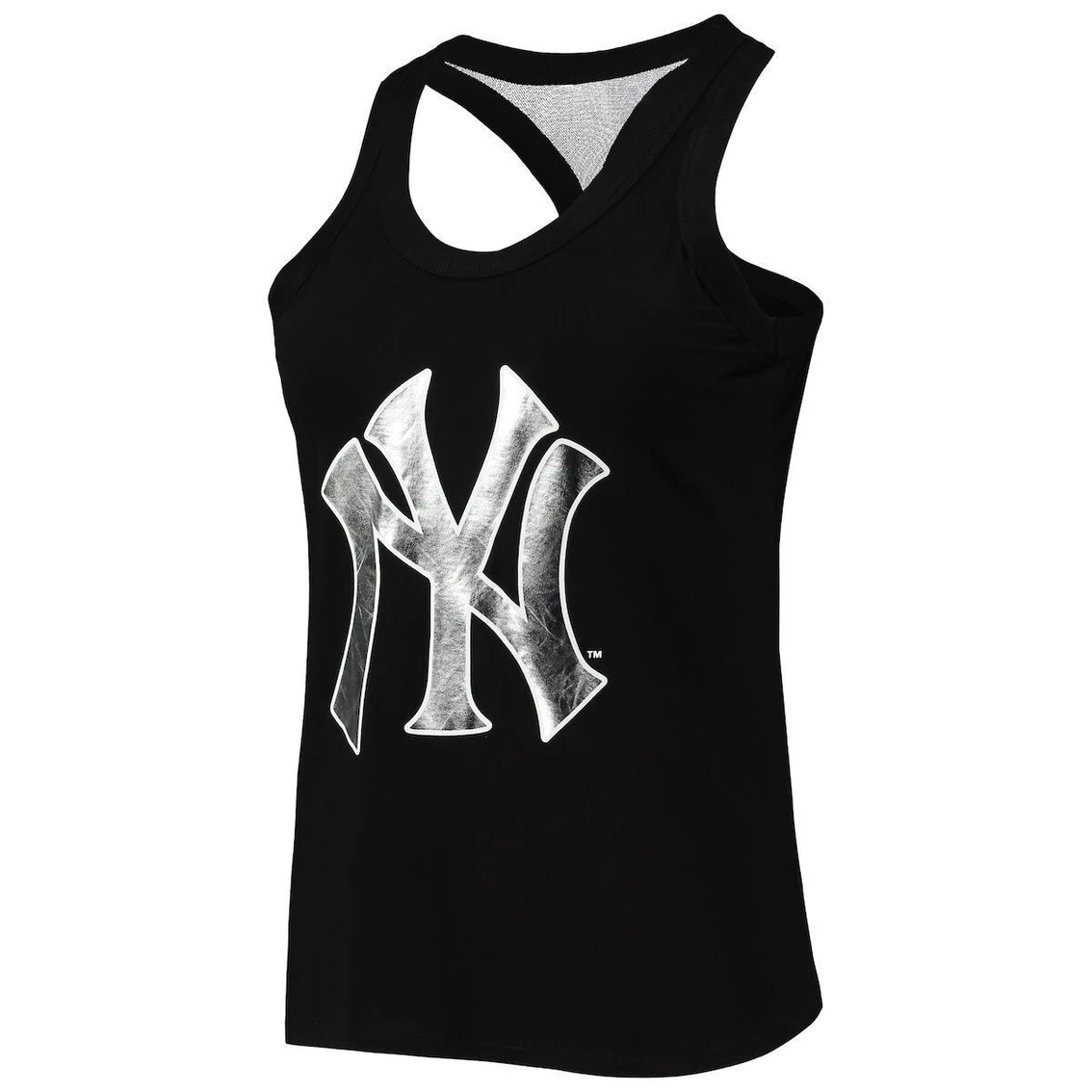 Outlet π Women's The Wild Collective Black New York Yankees Tonal Athleisure Racerback Tank Top π - Image 3