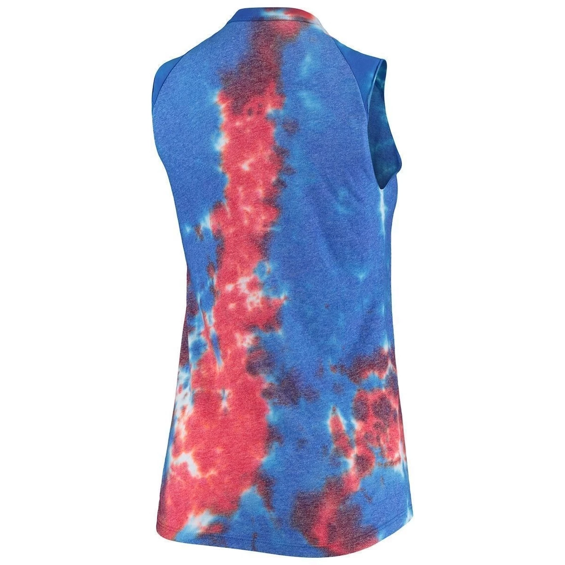 Best Sale π Women's Majestic Threads Red/Blue Milwaukee Brewers Tie-Dye Tri-Blend Muscle Tank Top π― - Image 4