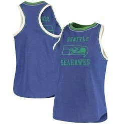 Best Sale βοΈ Women's Junk Food Royal Seattle Seahawks Touchdown Tank Top π