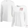 Discount ❤️ Women's WEAR By Erin Andrews White Atlanta Falcons Repeat Tri-Blend Long Sleeve T-Shirt 🔥