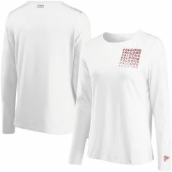 Discount ❤️ Women's WEAR By Erin Andrews White Atlanta Falcons Repeat Tri-Blend Long Sleeve T-Shirt 🔥