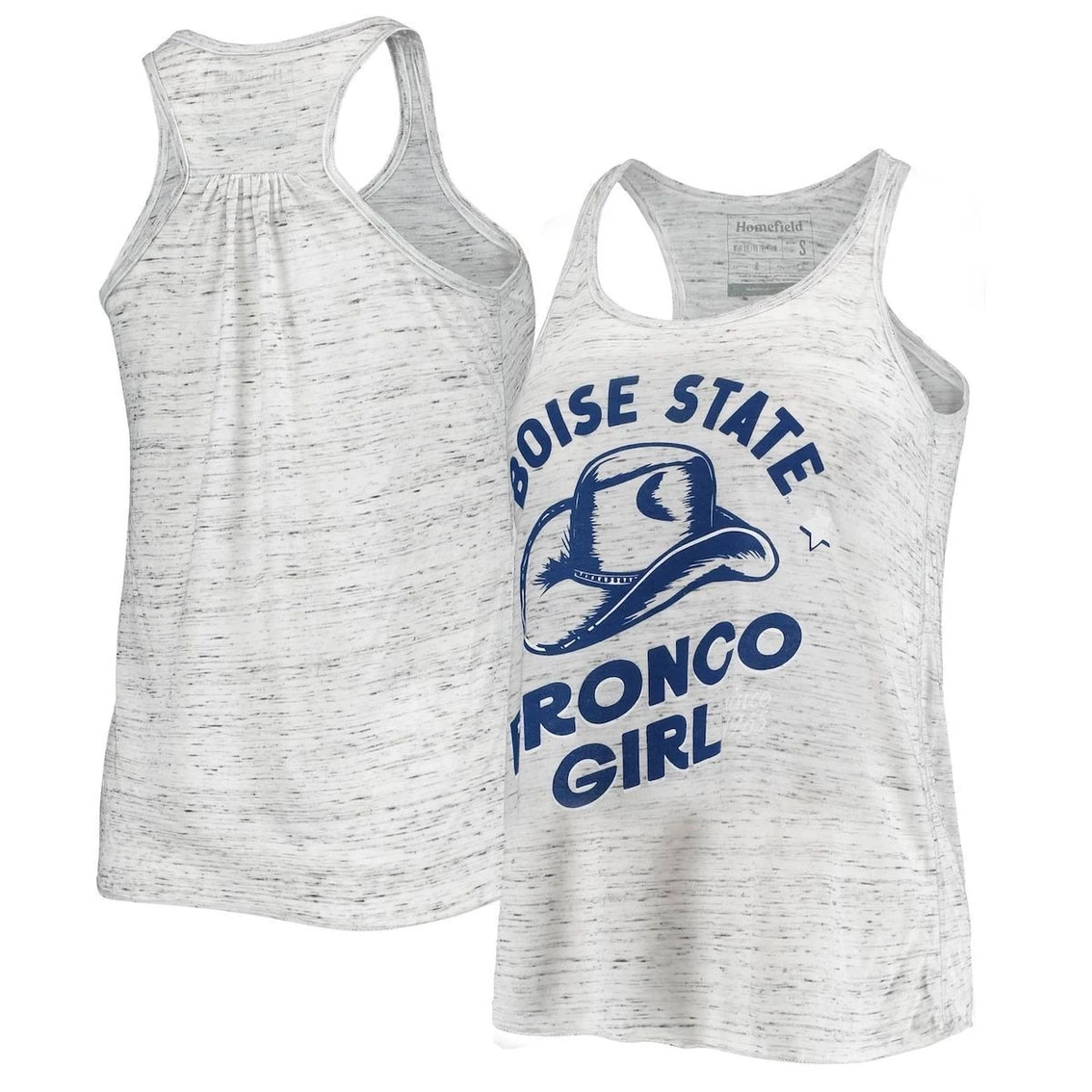 Deals 𧨠Women's Homefield Ash Boise State Broncos Vintage Racerback Tank Top π€©